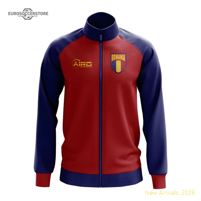 Romania Concept Football Track Jacket (Red) - Kids-Football Shirts Shop