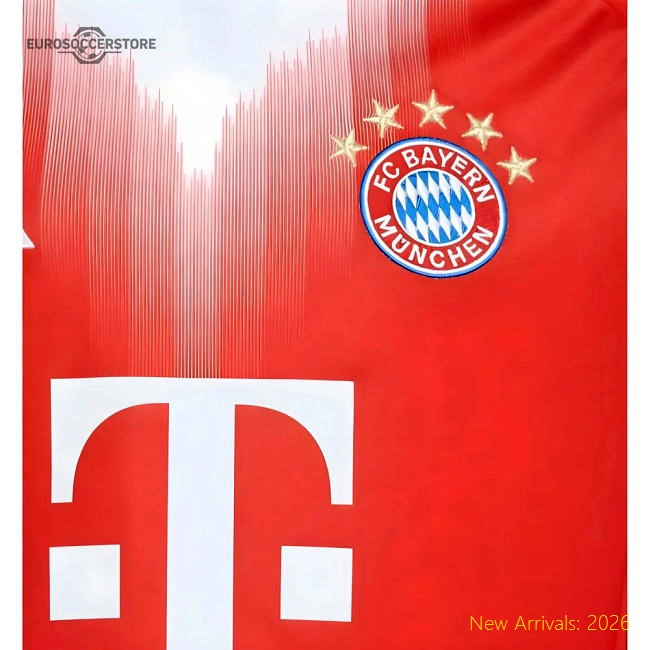 2025-2026 Bayern Munich Long Sleeve Home Shirt (Kids)-Football Shirts Shop