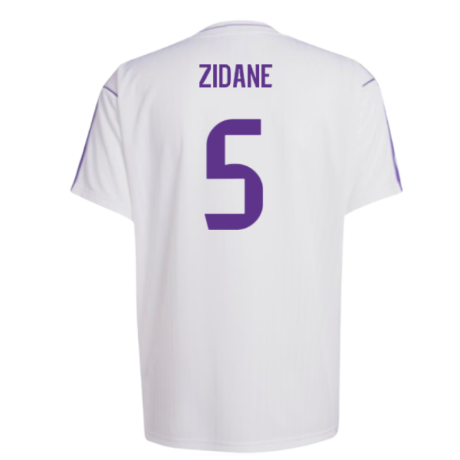Real Madrid Terrace Icons Shirt (White) (Zidane 5)-Football Shirts Shop