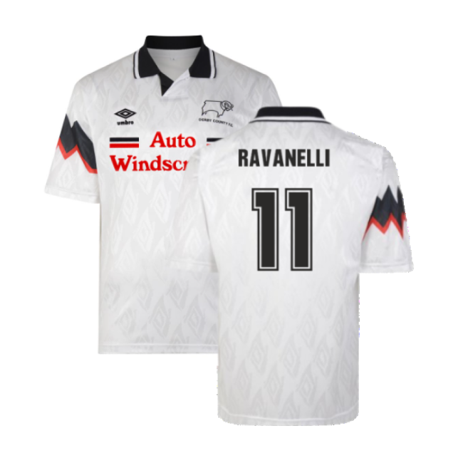 Derby County 1992 Umbro Shirt (Ravanelli 11)-Football Shirts Shop