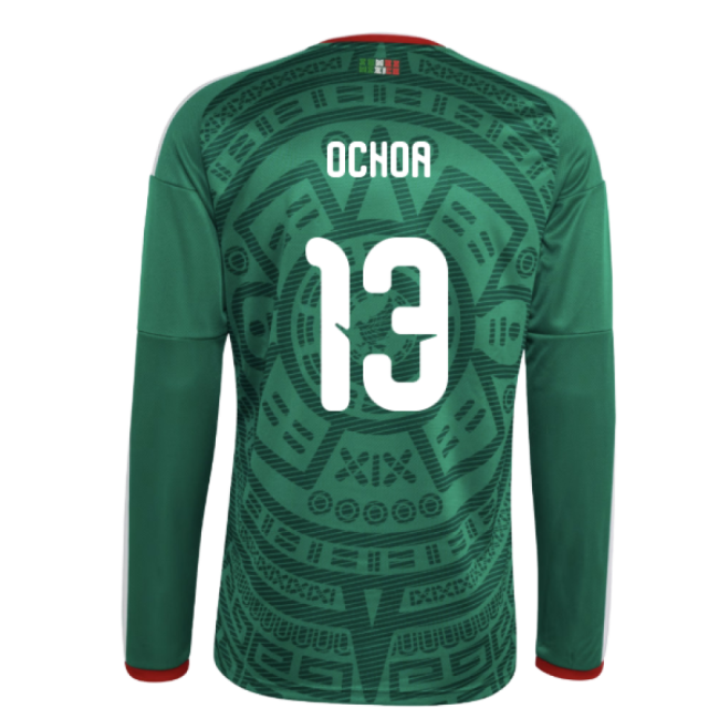 2026-2027 Mexico Long Sleeve Home Shirt (Ochoa 13)-Football Shirts Shop