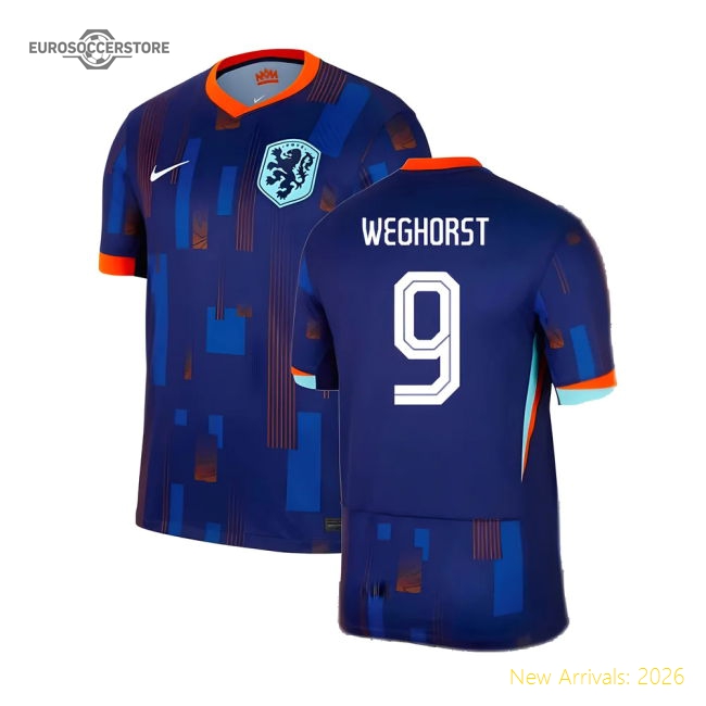 2024-2025 Netherlands Away Shirt (Weghorst 9)-Football Shirts Shop