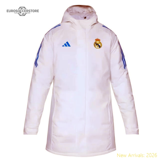 2025-2026 Real Madrid EU Parka (White)-Football Shirts Shop