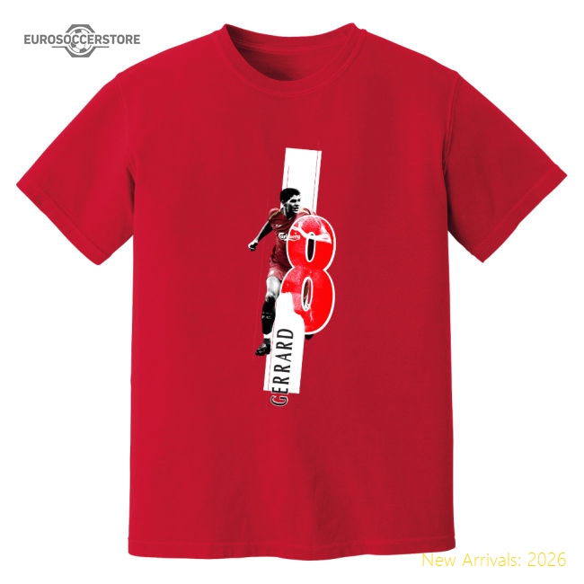 Steven Gerrard Liverpool Premier League Legend T-Shirt (Red)-Football Shirts Shop