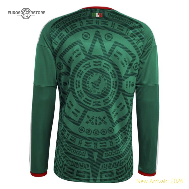 2026-2027 Mexico Long Sleeve Home Shirt-Football Shirts Shop