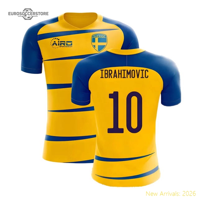 Sweden 2025-2026 Home Concept Football Kit (Airo) (IBRAHIMOVIC 10)-Football Shirts Shop