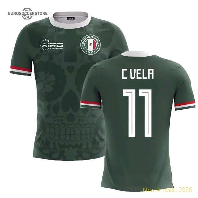 2025-2026 Mexico Home Concept Football Shirt (C.Vela 11)-Football Shirts Shop