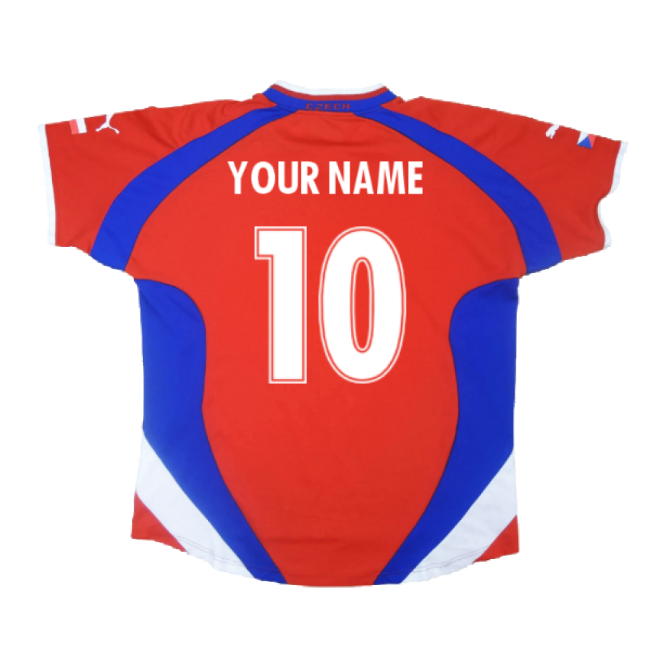 Czech Republic 2000-02 Home Shirt ((Excellent) L) (Your Name)-Football Shirts Shop