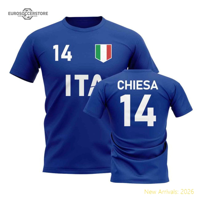 Federico Chiesa Country Code Hero T-Shirt (Blue)-Football Shirts Shop
