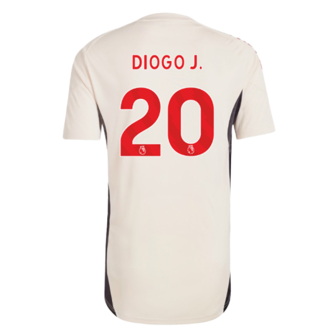 2025-2026 Liverpool Training Jersey (White) - Kids (Diogo J. 20)-Football Shirts Shop