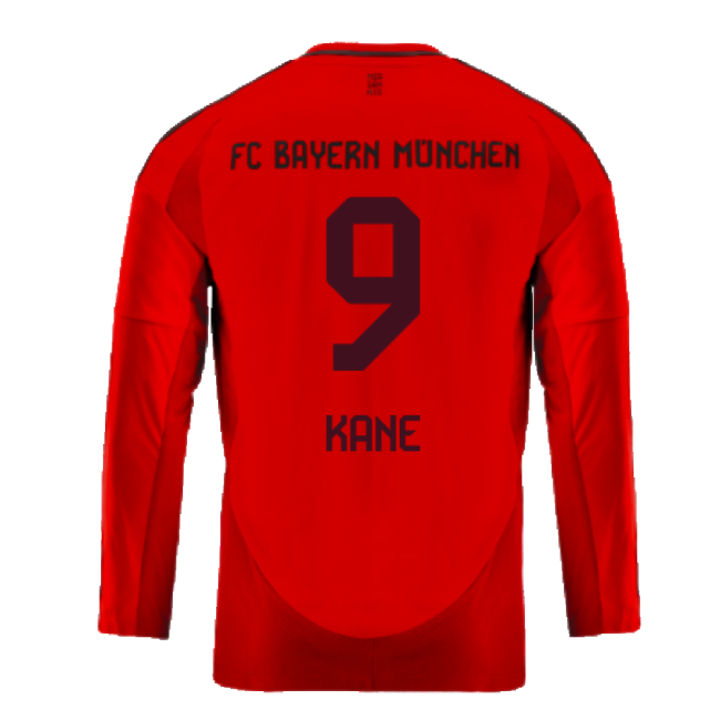 2024-2025 Bayern Munich Long Sleeve Home Shirt (Kids) (Kane 9)-Football Shirts Shop