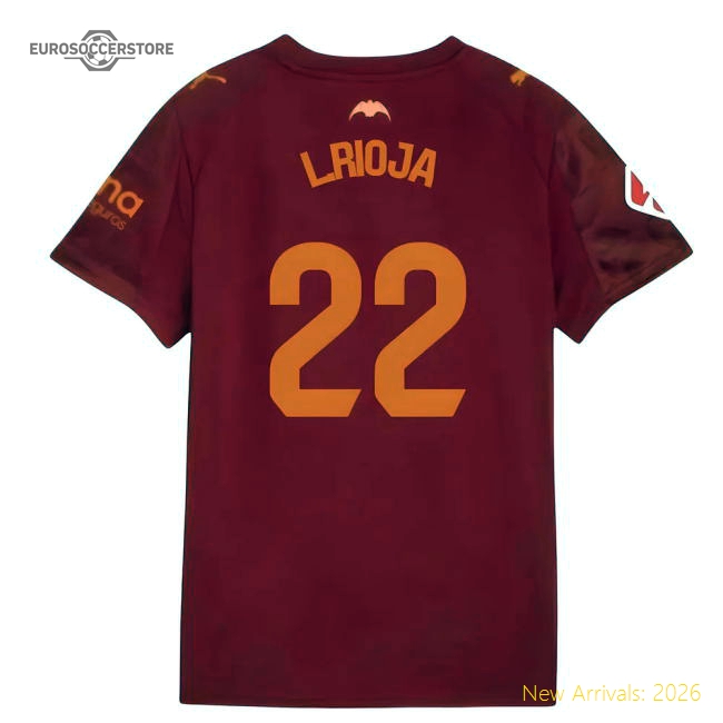 2025-2026 Valencia Away Shirt (L.Rioja 22)-Football Shirts Shop