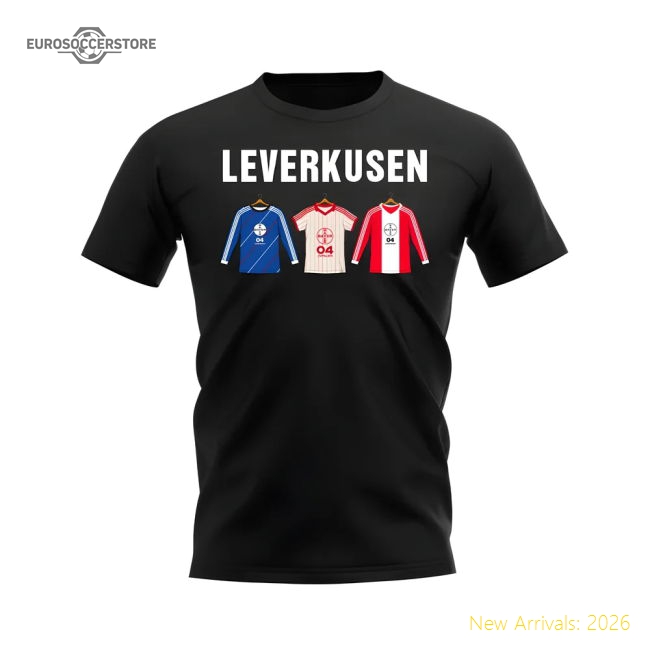 Leverkusen 1984-1985 Retro Shirt Text T-shirt (Black)-Football Shirts Shop