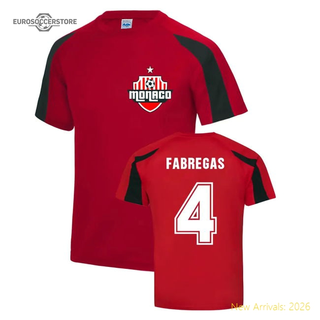 Cesc Fàbregas Monaco Sports Training Jersey (Red)-Football Shirts Shop
