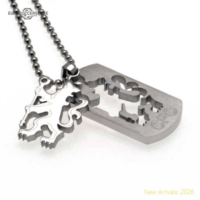 Chelsea FC Cut Out Lion Dog Tag & Chain-Football Shirts Shop