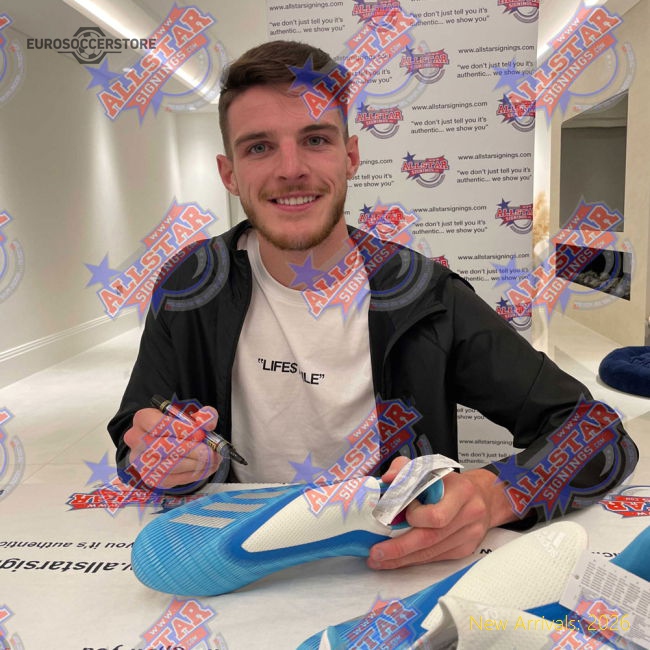 West Ham United FC Rice Signed Boot (Framed)-Football Shirts Shop