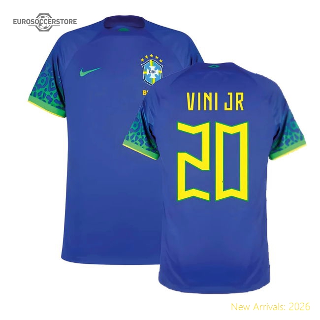 2022-2023 Brazil Away Shirt (VINI JR 20)-Football Shirts Shop