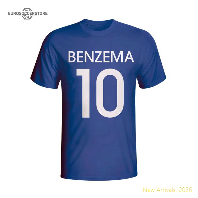 Karim Benzema France Hero T-shirt (blue) - Kids-Football Shirts Shop