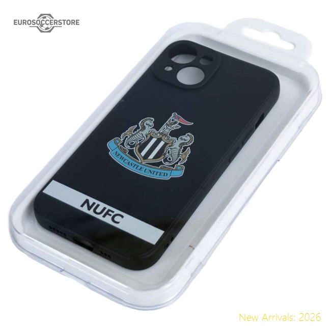 Newcastle United FC iPhone 15 Crest Silicone Case-Football Shirts Shop