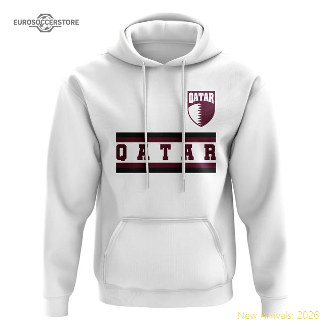 Qatar Core Football Country Hoody (White)-Football Shirts Shop