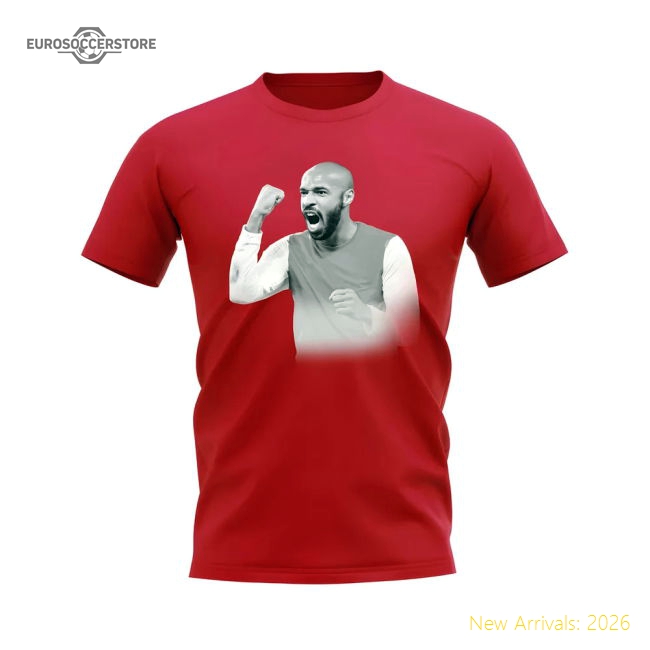 Thierry Henry Legend T-Shirt (Red)-Football Shirts Shop
