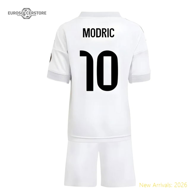 2025-2026 Real Madrid Home Mini Kit (Modric 10)-Football Shirts Shop