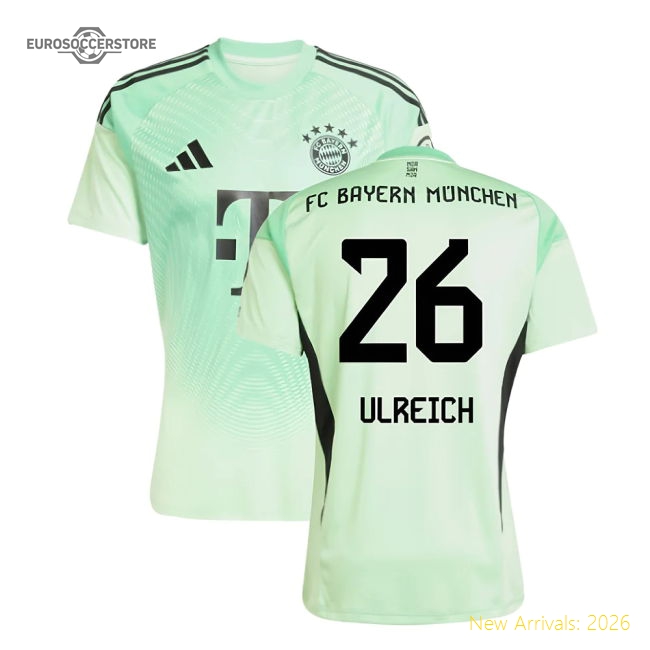 2025-2026 Bayern Munich Home Goalkeeper Shirt (Glory Mint) (Ulreich 26)-Football Shirts Shop