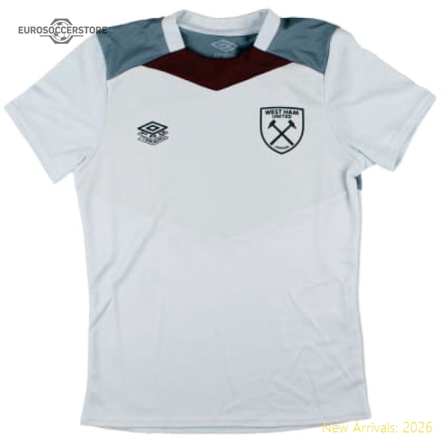 2024-2025 West Ham Training Jersey (Arctic Ice) - Kids-Football Shirts Shop