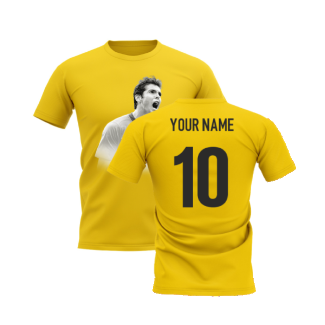 Kaka Legend T-Shirt (Yellow) (Your Name)-Football Shirts Shop