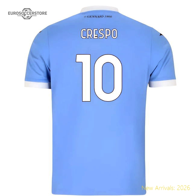 2025-2026 Lazio Home Shirt (Crespo 10)-Football Shirts Shop