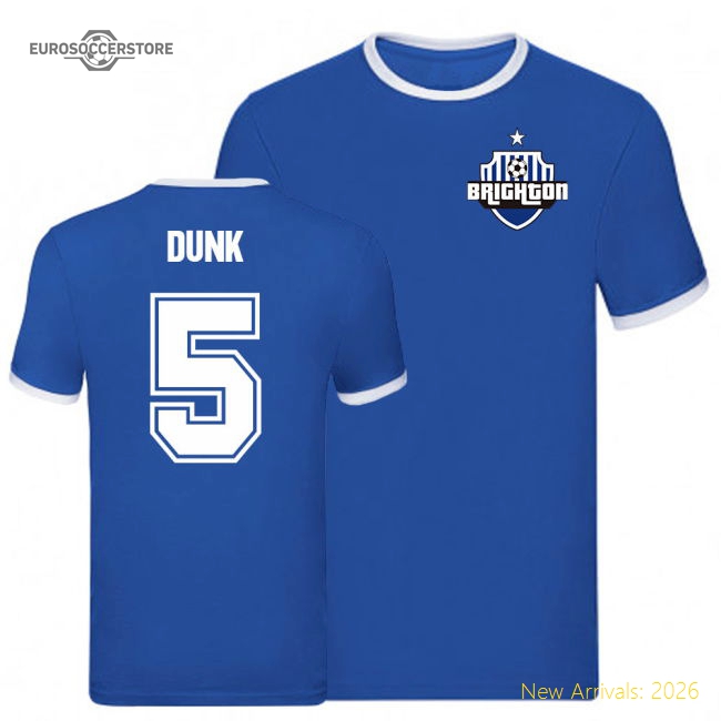 Lewis Dunk Brighton Ringer Tee (Blue)-Football Shirts Shop
