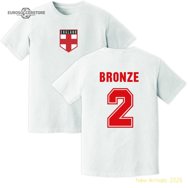 Bronze England Training Jersey (White)-Football Shirts Shop