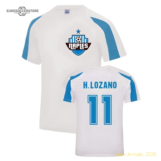 Hirving Lozano Napoli Sports Training Jersey (White)-Football Shirts Shop