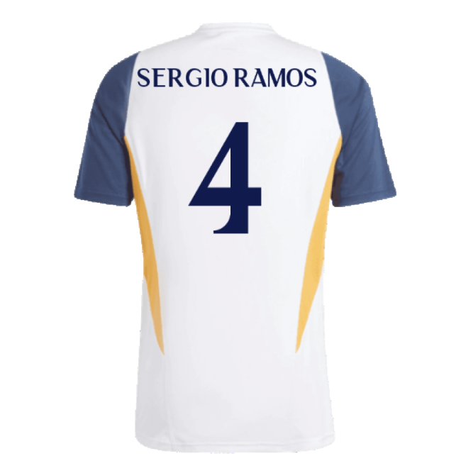 2023-2024 Real Madrid Training Shirt (White) (Sergio Ramos 4)-Football Shirts Shop