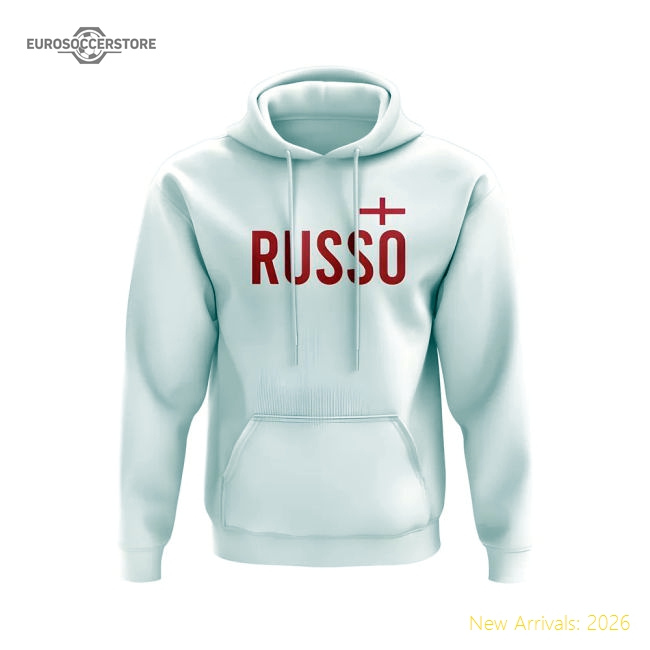 Alessia Russo England Name Hoody (White)-Football Shirts Shop