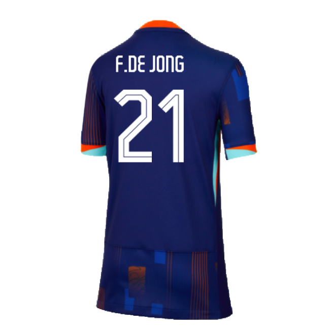 2024-2025 Netherlands Away Shirt (Kids) (F.De Jong 21)-Football Shirts Shop