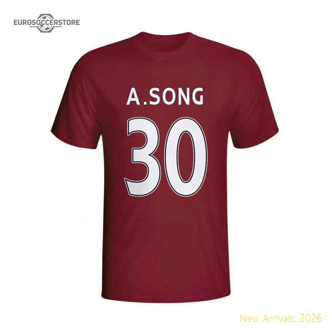 Alex Song West Ham Hero T-shirt (maroon)-Football Shirts Shop