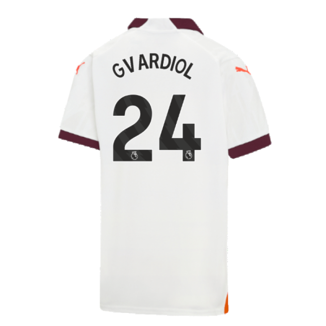 2023-2024 Man City Away Shirt (Kids) (Gvardiol 24)-Football Shirts Shop