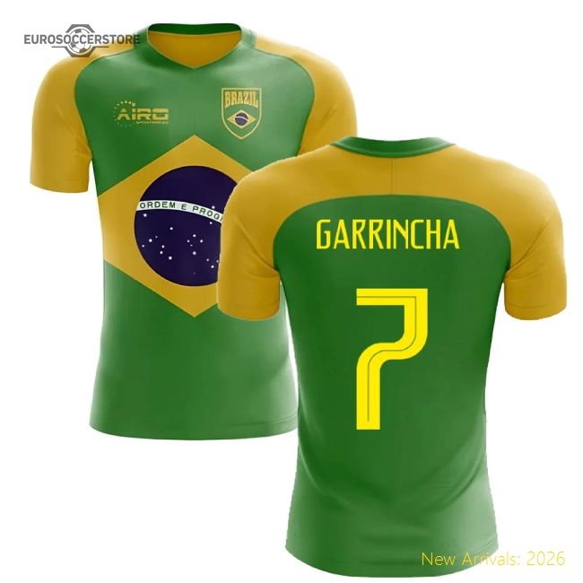 2025-2026 Brazil Flag Concept Football Shirt (Garrincha 7)-Football Shirts Shop