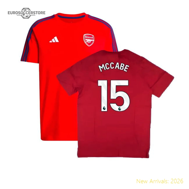 2024-2025 Arsenal DNA Tee (Red) (McCabe 15)-Football Shirts Shop