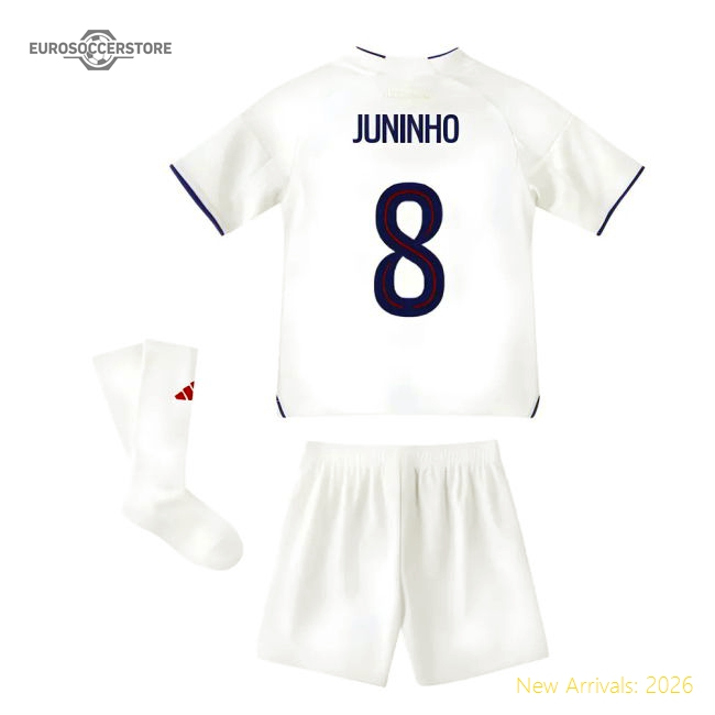 2025-2026 Olympique Lyon Home Mini Kit (Juninho 8)-Football Shirts Shop