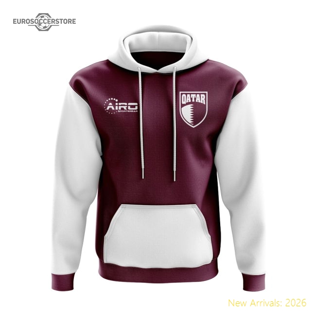 Qatar Concept Country Football Hoody (Red)-Football Shirts Shop