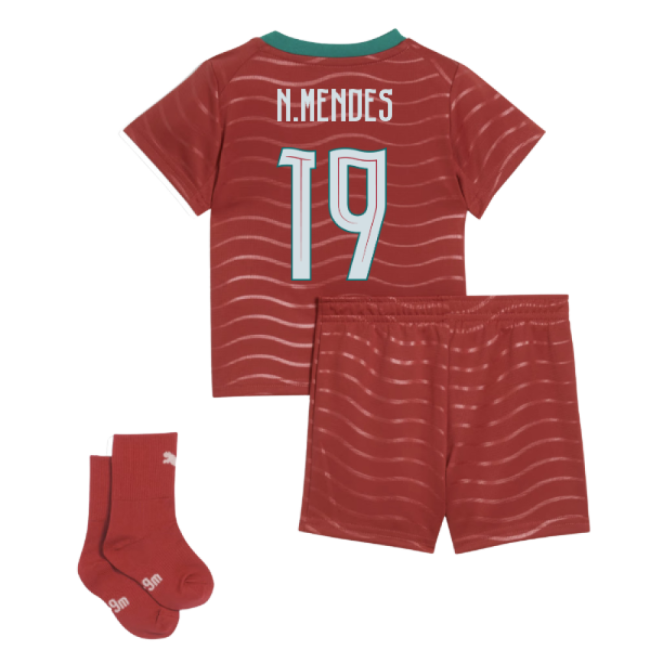 2026-2027 Portugal Home Baby Kit (N.Mendes 19)-Football Shirts Shop