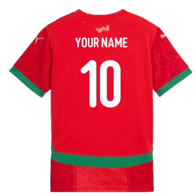 2024-2025 Morocco Home Shirt (Kids) (Your Name)-Football Shirts Shop