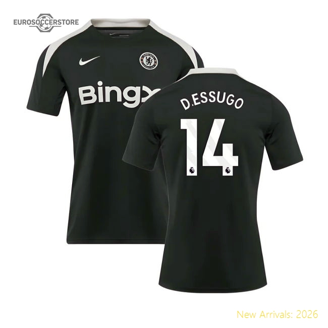 2025-2026 Chelsea Dri-Fit Strike Training Shirt (Green) (D.Essugo 14)-Football Shirts Shop