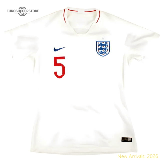England 2018-19 Home Shirt (Womens M) Stones #5 (Excellent)-Football Shirts Shop