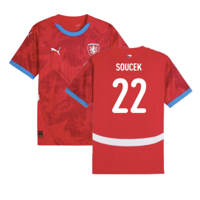 2024-2025 Czech Republic Home Shirt (Soucek 22)-Football Shirts Shop