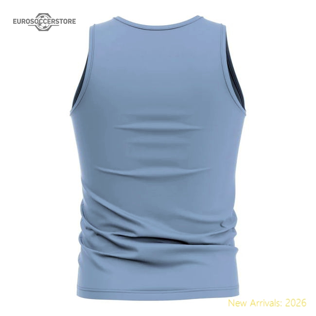 Saint Lucia Core Football Country Sleeveless Tee (Sky)-Football Shirts Shop