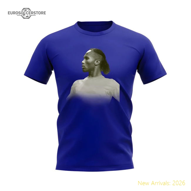 Didier Drogba Chelsea Legend T-Shirt (Blue)-Football Shirts Shop
