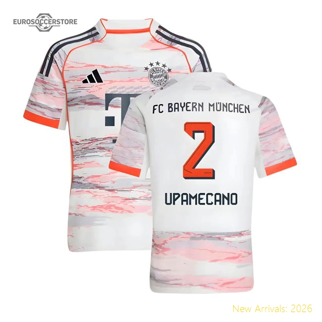 2025-2026 Bayern Munich Away Shirt (Kids) (Upamecano 2)-Football Shirts Shop